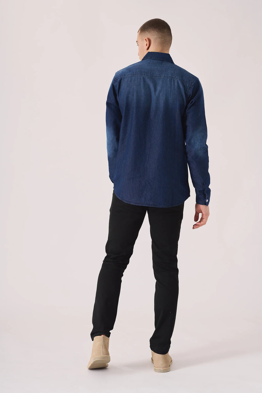 SLIM FIT DENIM SHIRT - INDIGO BLUE WASH -  Men's Denim Shirts