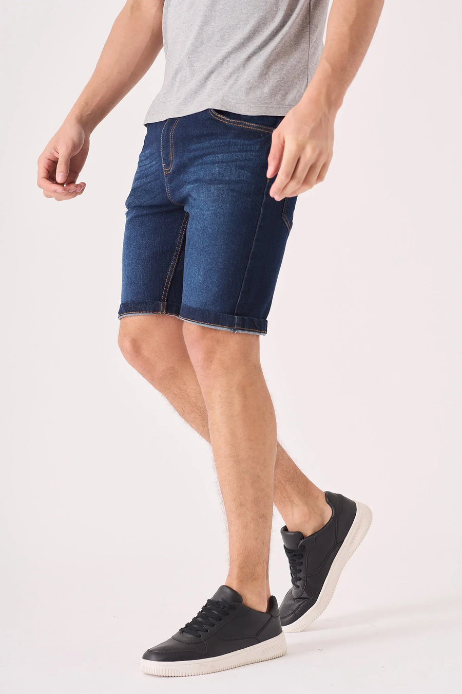 SLIM FIT DENIM SHORTS - INDIGO BLUE -  Men's Denim Shorts