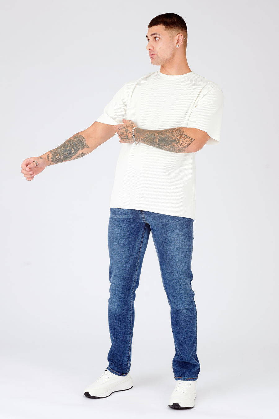 SLIM FIT JEANS - MID BLUE -  Men's Skinny Jeans