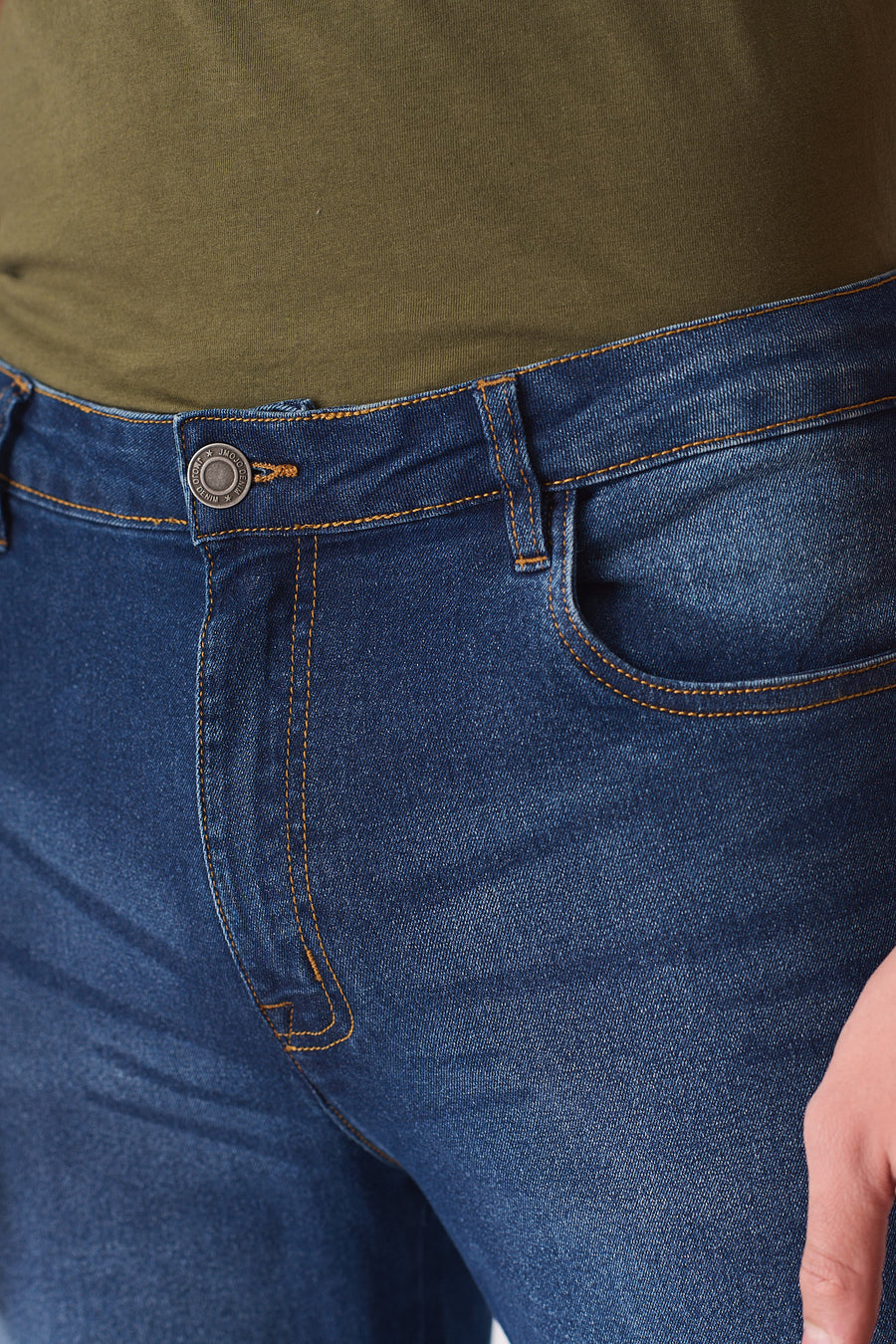 STRAIGHT LEG JEANS - MID BLUE -  Men's Straight Leg Jeans