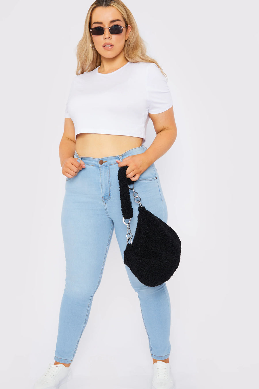 Taffy Stretch Denim High Rise Plus Size Skinny Jeans - Light Blue -  Women's Skinny Jeans