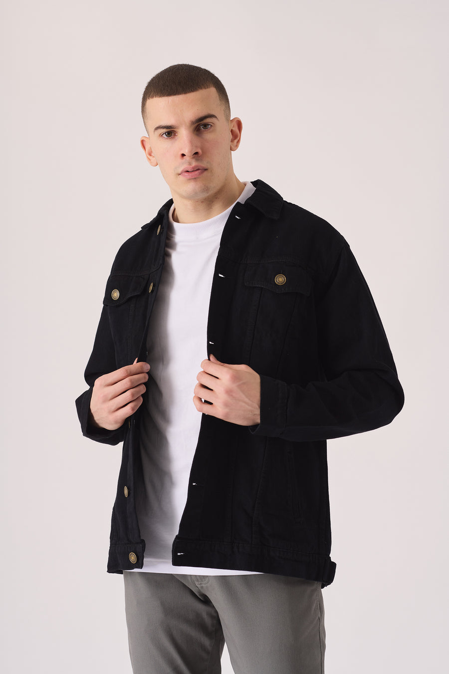 WESTERN DENIM JACKET - BLACK -  Men's Denim Jackets