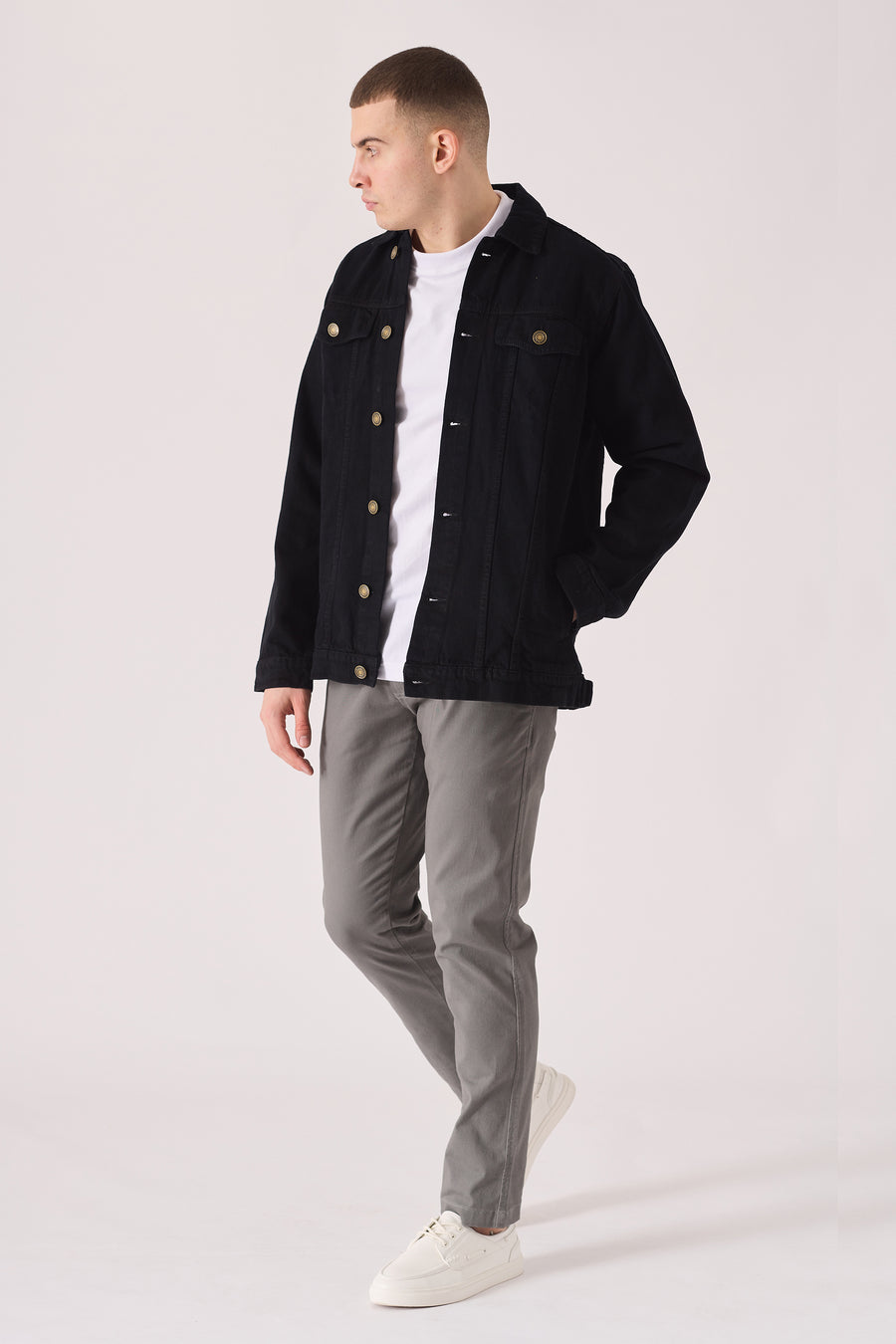 WESTERN DENIM JACKET - BLACK -  Men's Denim Jackets