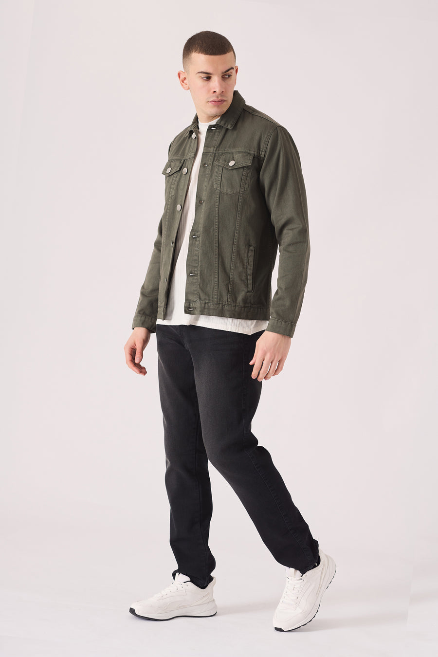 WESTERN DENIM JACKET - GREEN -  Men's Denim Jackets