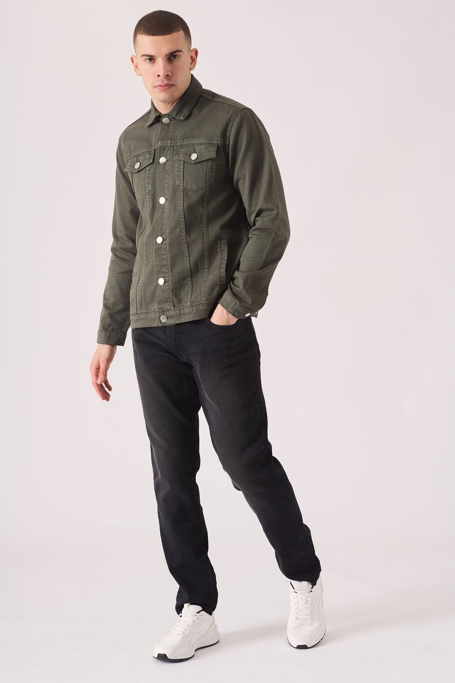 WESTERN DENIM JACKET - GREEN -  Men's Denim Jackets