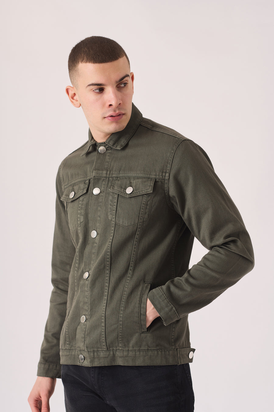 WESTERN DENIM JACKET - GREEN -  Men's Denim Jackets