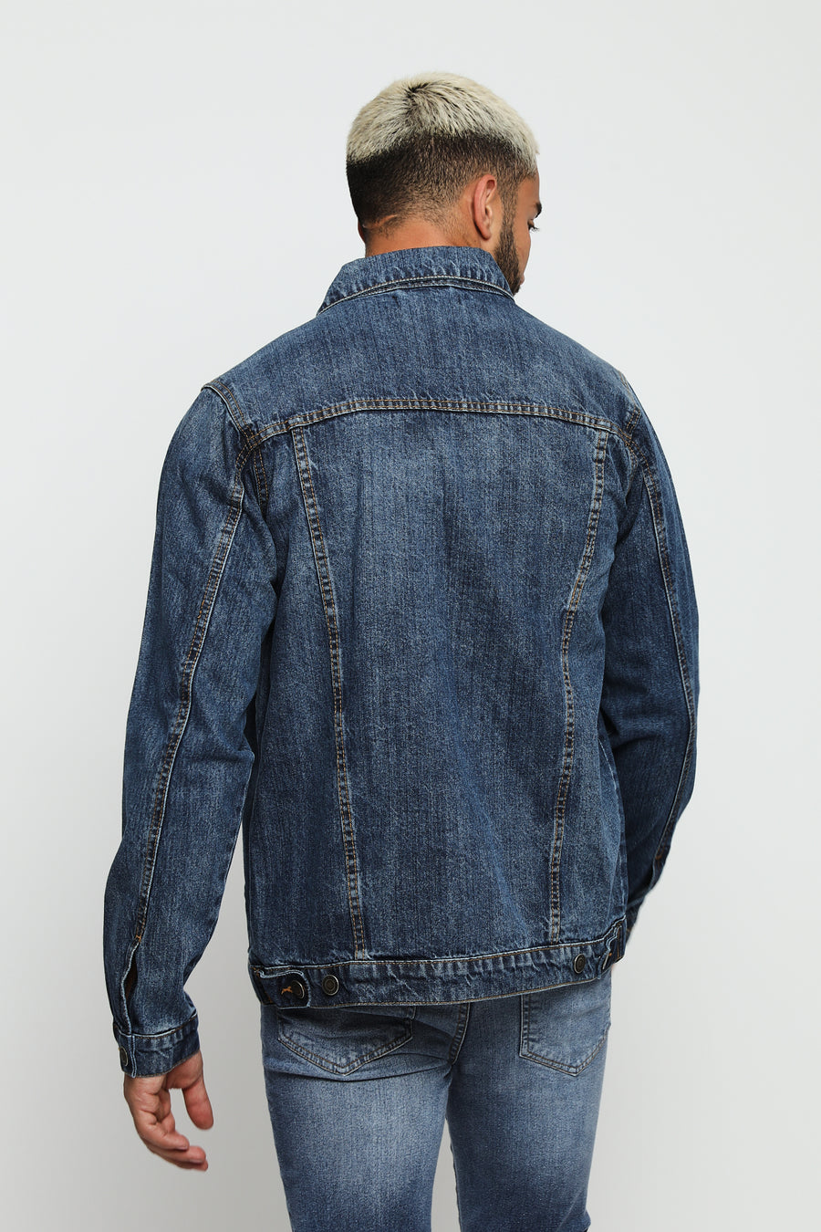 WESTERN DENIM JACKET - MID BLUE WASH -  Men's Denim Jackets