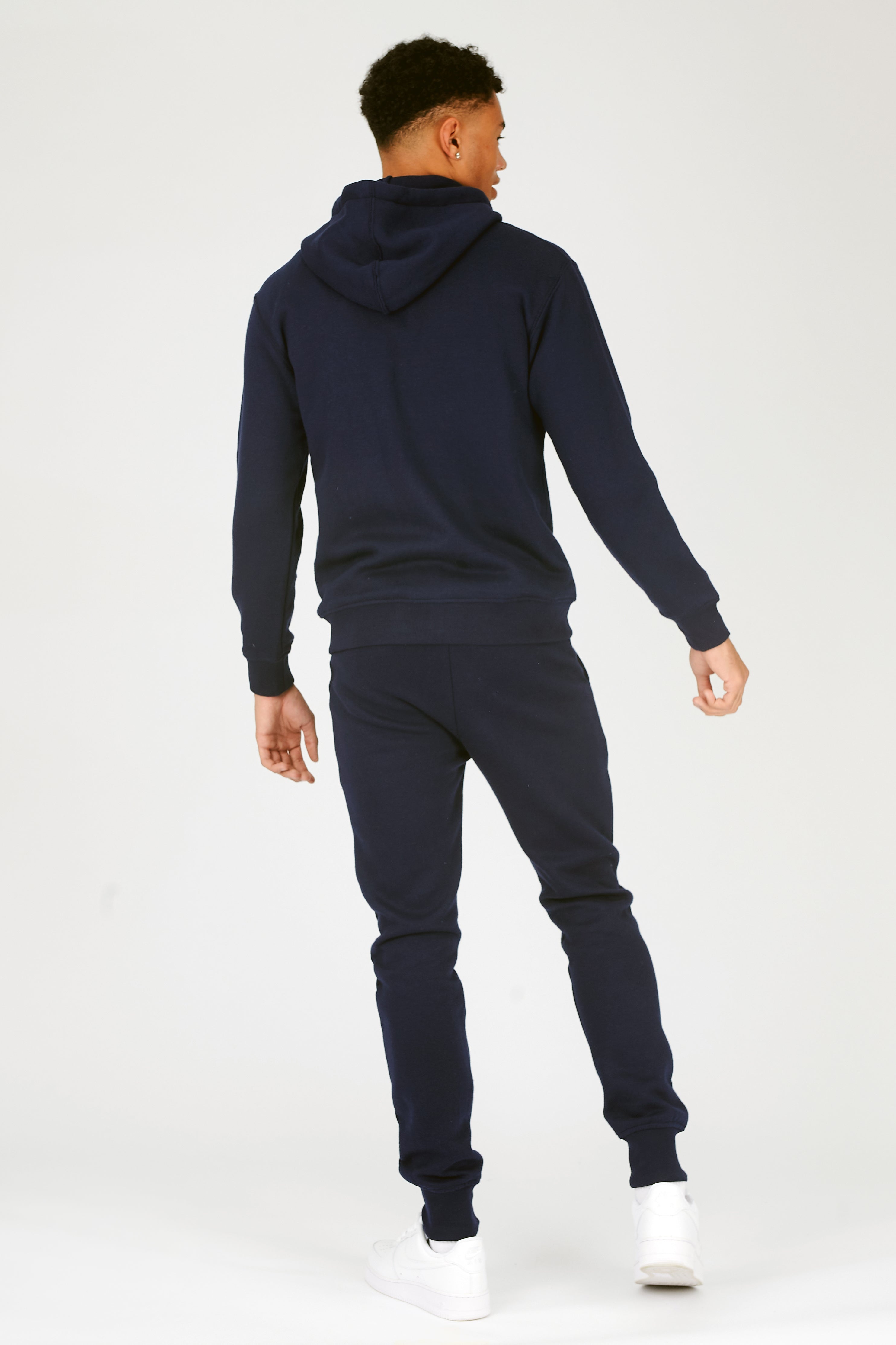 ZIP UP HOODIE - NAVY BLUE -  Men's Loungewear Hoodies