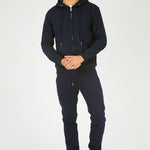 ZIP UP HOODIE - NAVY BLUE -  Men's Loungewear Hoodies