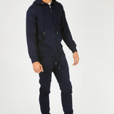 ZIP UP HOODIE - NAVY BLUE -  Men's Loungewear Hoodies