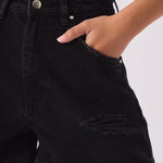 Alba Ripped Denim Shorts – Black Wash - JMOJO - Women's Denim Shorts