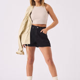Alba Ripped Denim Shorts – Black Wash - JMOJO - Women's Denim Shorts