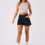 Alba Ripped Denim Shorts – Black Wash - JMOJO - Women's Denim Shorts