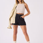 Alba Ripped Denim Shorts – Black Wash - JMOJO - Women's Denim Shorts