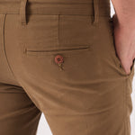 ASHFORD Stretch Slim Fit Chino Pants - Light Brown - JMOJO - Men's Chino Trousers