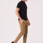 ASHFORD Stretch Slim Fit Chino Pants - Light Brown - JMOJO - Men's Chino Trousers