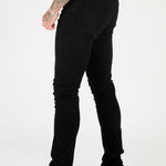 black slim fit jeans men lifestyle full outfit view