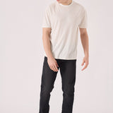 black washed jeans slim fit side view full length leg