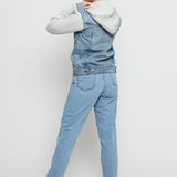 Brook Hooded Denim Jacket – Mid Blue - JMOJO - Women's Fleece Hooded Denim Jackets