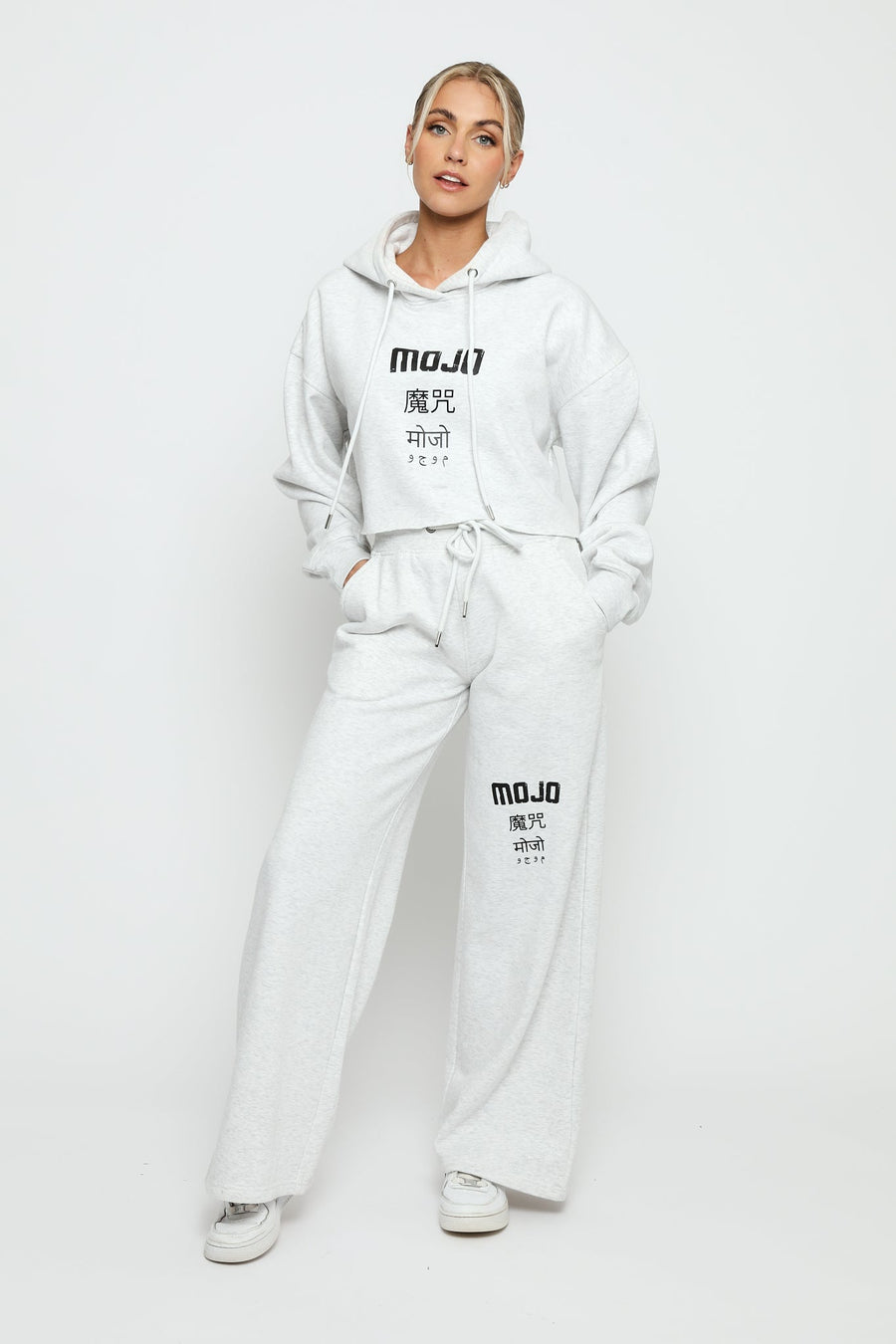 Brynne Cropped Hoodie – White - JMOJO - Women's Cropped Hoodie