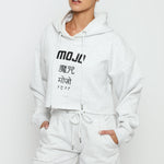 Brynne Cropped Hoodie – White - JMOJO - Women's Cropped Hoodie