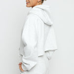 Brynne Cropped Hoodie – White - JMOJO - Women's Cropped Hoodie