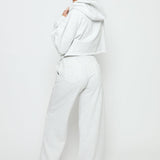 Brynne Cropped Hoodie – White - JMOJO - Women's Cropped Hoodie