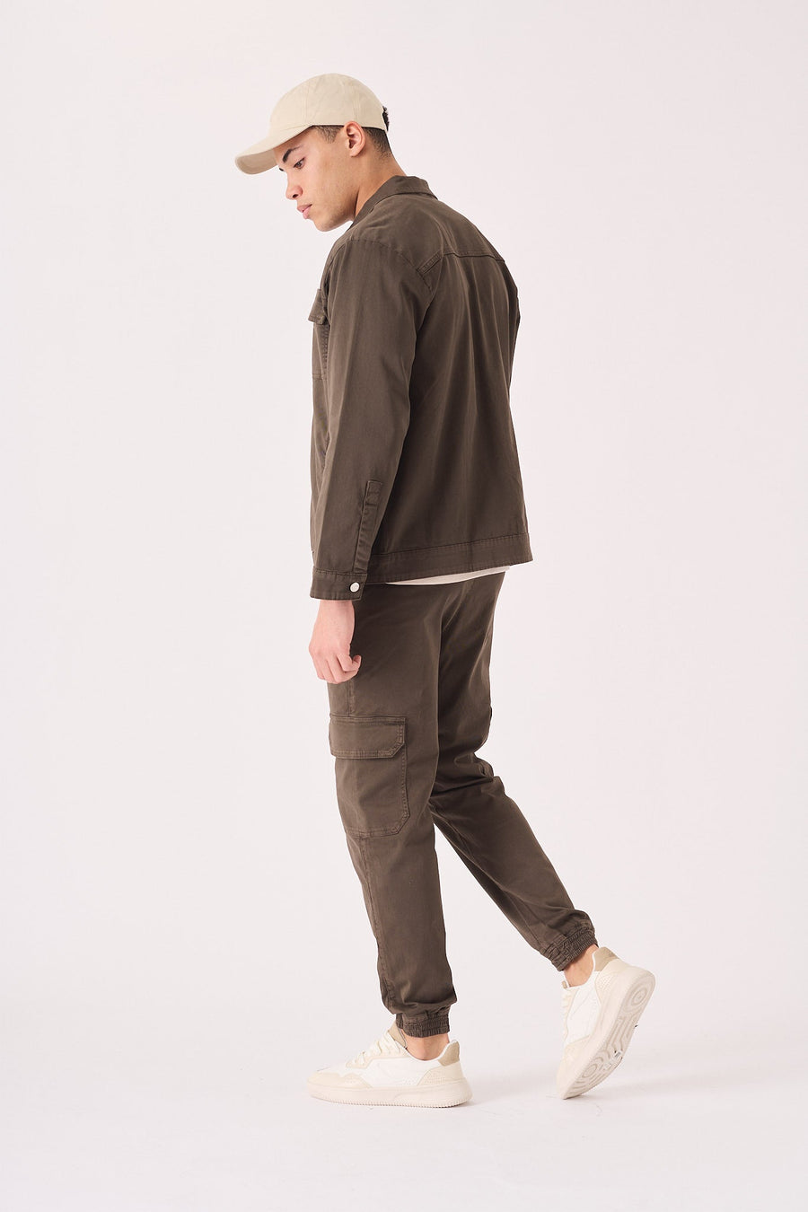 CARGO DENIM JACKET - DARK BROWN - JMOJO - Men's Cargo Denim Jackets