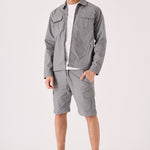 CARGO PANTS & SHORTS 2 IN 1 - GREY - JMOJO - Men's Cargo Straight leg Trouser And Shorts