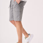 CARGO PANTS & SHORTS 2 IN 1 - GREY - JMOJO - Men's Cargo Straight leg Trouser And Shorts