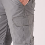 CARGO PANTS & SHORTS 2 IN 1 - GREY - JMOJO - Men's Cargo Straight leg Trouser And Shorts