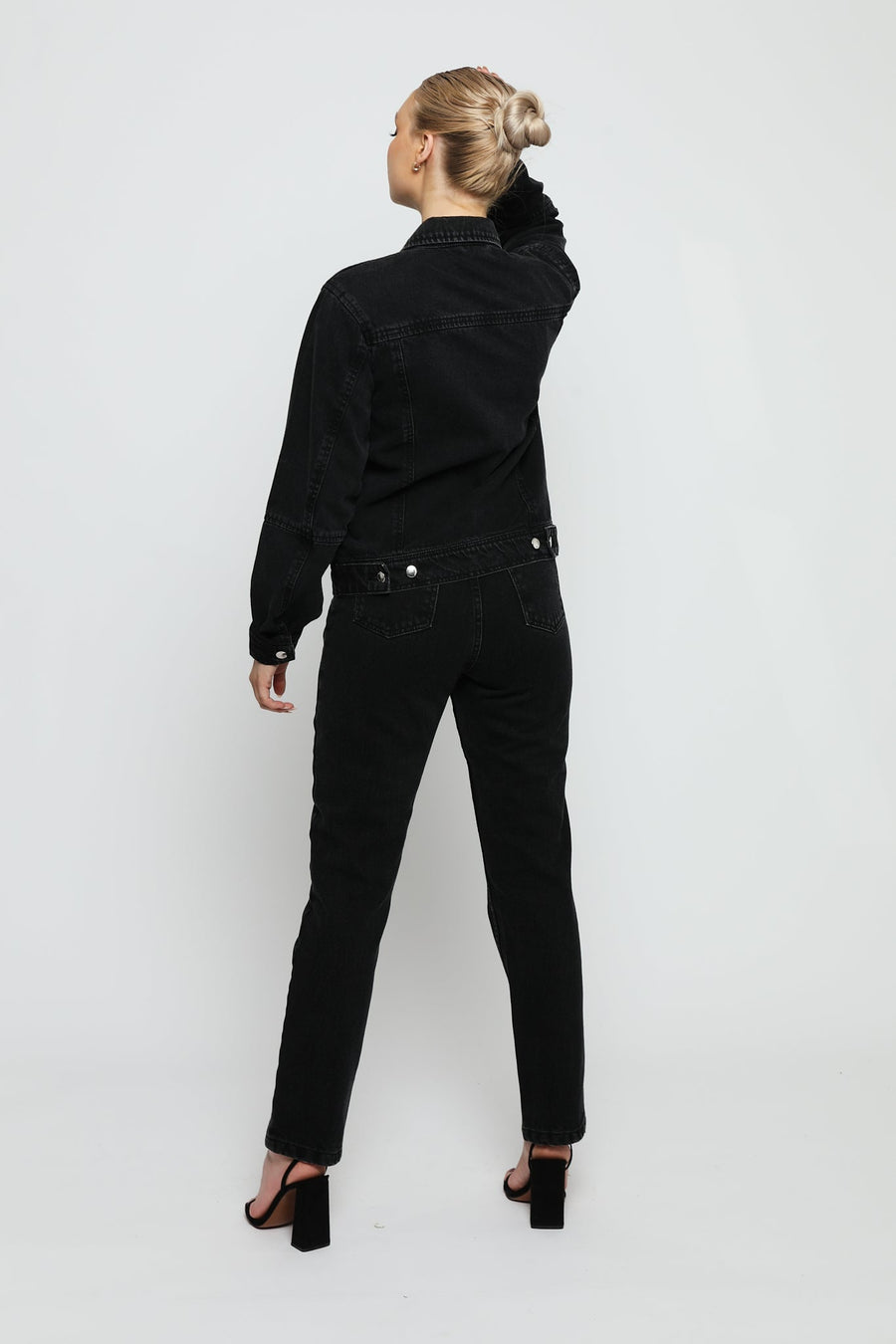 Char Denim Trucker Jacket – Black Wash - JMOJO - Women's Denim Jackets