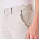 CLAYBOURNE Men's Slim Fit Stretch Chino Pants - Light Grey - JMOJO - Men's Chino Trousers