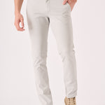 CLAYBOURNE Men's Slim Fit Stretch Chino Pants - Light Grey - JMOJO - Men's Chino Trousers