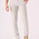CLAYBOURNE Men's Slim Fit Stretch Chino Pants - Light Grey - JMOJO - Men's Chino Trousers