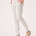 CLAYBOURNE Men's Slim Fit Stretch Chino Pants - Light Grey - JMOJO - Men's Chino Trousers