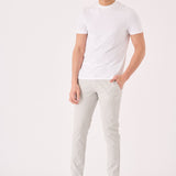 CLAYBOURNE Men's Slim Fit Stretch Chino Pants - Light Grey - JMOJO - Men's Chino Trousers