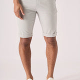 CLAYBOURNE Stretch Slim Fit Chino Shorts - Light Grey - JMOJO - Men's Chino Shorts