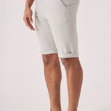 CLAYBOURNE Stretch Slim Fit Chino Shorts - Light Grey - JMOJO - Men's Chino Shorts