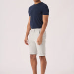 CLAYBOURNE Stretch Slim Fit Chino Shorts - Light Grey - JMOJO - Men's Chino Shorts