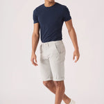 CLAYBOURNE Stretch Slim Fit Chino Shorts - Light Grey - JMOJO - Men's Chino Shorts