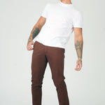 COLBORNE Stretch Slim Fit Chino Pants - Chocolate Brown - JMOJO - Men's Chino Trousers