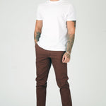 COLBORNE Stretch Slim Fit Chino Pants - Chocolate Brown - JMOJO - Men's Chino Trousers