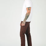 COLBORNE Stretch Slim Fit Chino Pants - Chocolate Brown - JMOJO - Men's Chino Trousers