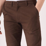 COLBORNE Stretch Slim Fit Chino Shorts - Chocolate Brown - JMOJO - Men's Chino Shorts