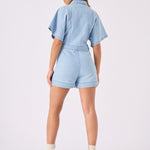 DENIM PLAYSUIT - BLUE - JMOJO - Women's Denim Playsuit