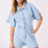DENIM PLAYSUIT - BLUE - JMOJO - Women's Denim Playsuit