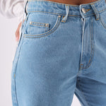 Elara Longline Denim Jorts – Light Blue Wash - JMOJO - Women's Denim Shorts