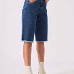Esme Longline Denim Jorts – Mid Blue - JMOJO - Women's Denim Shorts