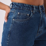 Esme Longline Denim Jorts – Mid Blue - JMOJO - Women's Denim Shorts